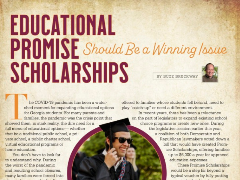 Education Promise Scholarships Should be a Winning Issue